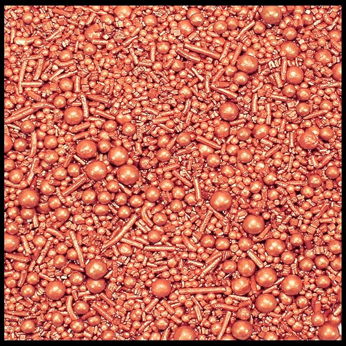 Confect Bronze Sprinkles – Edible Sprinkles for Cake, Cupcake, Cookie & Dessert Decoration | Vegan, Gluten-Free, Soy-Free, Dairy-Free, Palm Oil-Free- 4.2 Oz
