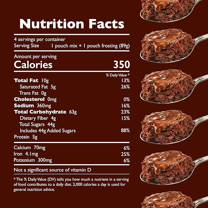 Betty Crocker Mug Treats Triple Chocolate Cake Mix with Fudge Frosting, 4 Servings, 12.5 oz