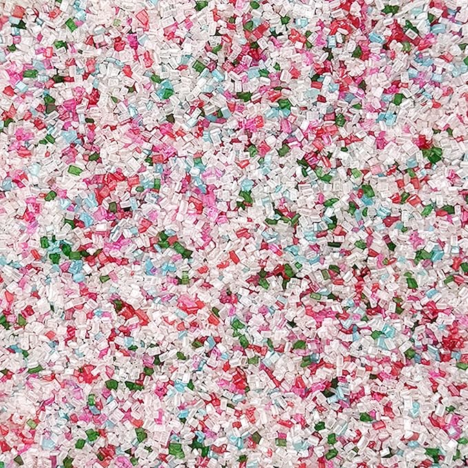Fancy Sprinkles Limited Edition Holiday Kitschmas Fancy Sugar Blue, Pink, and White Pearlescent (4 OZ)