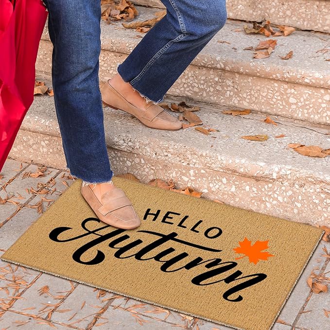 Dunzy 16 Pcs Thanksgiving Stencils for Door Mats Crafts Reusable Hello Welcome Templates Large Hello Stencil for Painting on Wood Sign Wall Doormat DIY Project