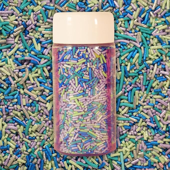 Confect Pastel Rainbow Sprinkles – Edible Jimmies Mix for Cakes, Cupcakes & Baking – Decorative Multicolor Toppings –Vegan, Gluten-Free, Nut-Free, Soy-Free, Dairy-Free, Palm Oil-Free – 4.2 Oz