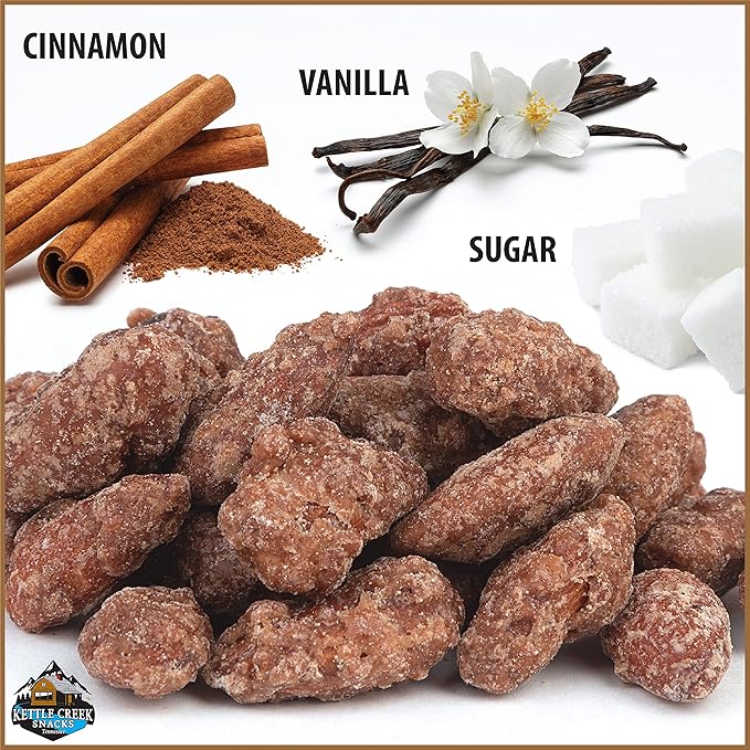 Kettle Creek Snacks Cinnamon Roasted Almonds Non GMO 2 Lb Bag