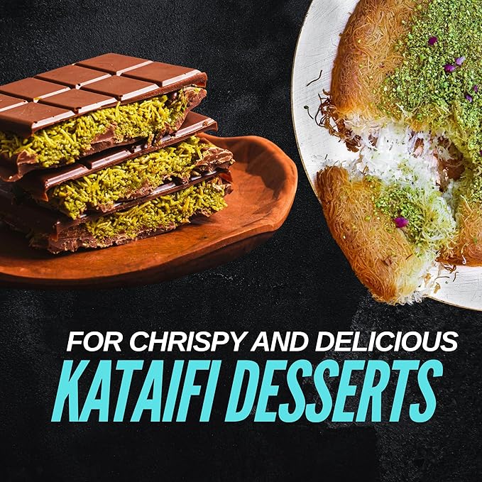 Lushpantry Kataifi Dough, Dried and Chopped for Dubai Chocolate, Kunafa & Baklava, Kataifi Shredded Fillo Dough (10 lbs, Dry kataifi)