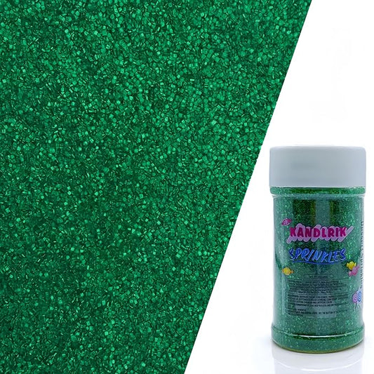 Edible Sanding Sugar Sprinkles for Cookie Decorating, Sugar Sprinkle Mix For Celebration Cakes, Cupcakes, Cookies, 3OZ (Dark Green)