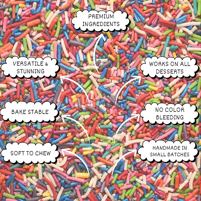 Confect Rainbow Sprinkles I Custom Blend Jimmes I Multicolor Decorative Toppings I Cake and Cupcake Decorative Topping | Vegan, Gluten-Free, Palm Oil-Free - 4.2oz (Rainbow Magic)