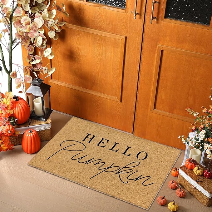 Dunzy 16 Pcs Thanksgiving Stencils for Door Mats Crafts Reusable Hello Welcome Templates Large Hello Stencil for Painting on Wood Sign Wall Doormat DIY Project
