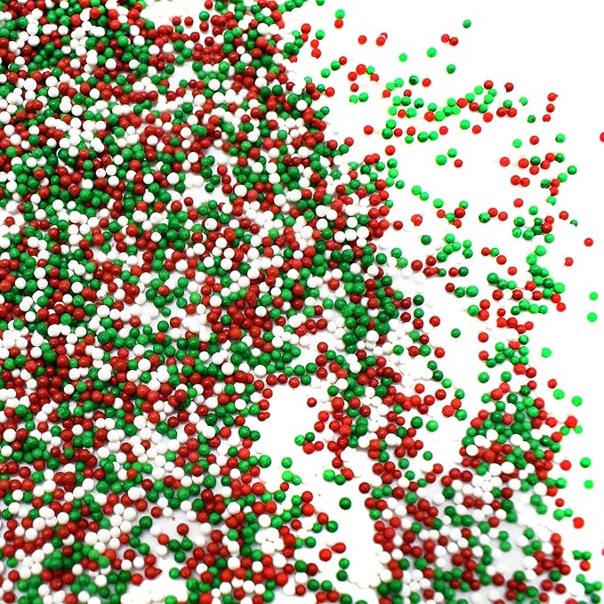 Fancy Christmas Sprinkle Blends - Holiday Sprinkles For Cookie Decorating, Cake Decorating, Baking, Or Hot Chocolate - Christmas Sprinkles Bulk - Christmas Sprinkles For Cookies (Christams Blend Nonpareils)