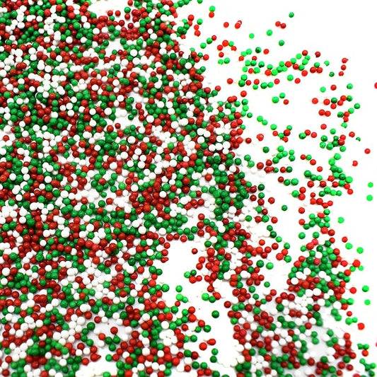 Fancy Christmas Sprinkle Blends - Holiday Sprinkles For Cookie Decorating, Cake Decorating, Baking, Or Hot Chocolate - Christmas Sprinkles Bulk - Christmas Sprinkles For Cookies (Christams Blend Nonpareils)