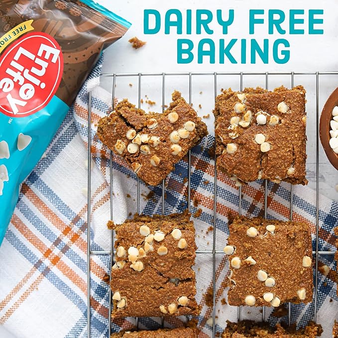Enjoy Life Baking White Baking Chips, Dairy, Soy, & Nut Free, Non GMO, Gluten Free, Vegan Chocolate Chips, 9 oz (Pack of 6), Bake The Best Brownies, Cakes, Cookies, & Pancakes