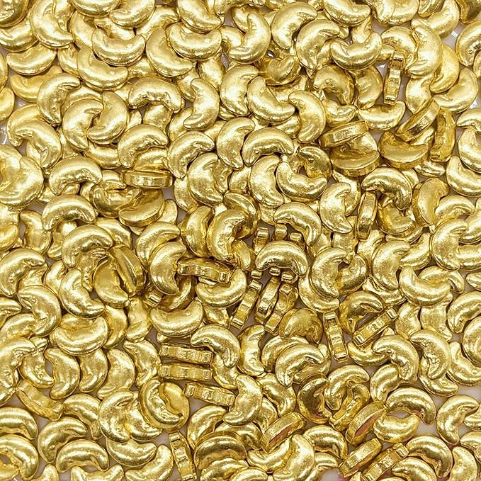 Dynastang Super Gold Moons Sprinkles Edible Moons Cake Decorating Moons Cake Decorations Cupcake Toppers Cookie Decorating Perfect for Cakes, Cupcakes, Desserts Toppings 3OZ