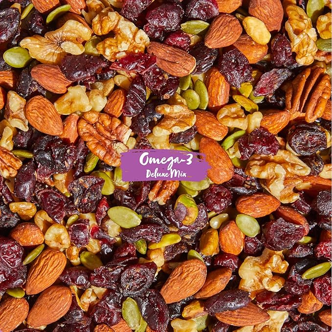 Nature's Garden Omega-3 Deluxe Mix – Power Up, Heart Healthy, Gluten Free, Antioxidant Rich, Cholesterol Free, Sodium Free, No Artificial Ingredients – 26 Oz Bag (Pack of 2)