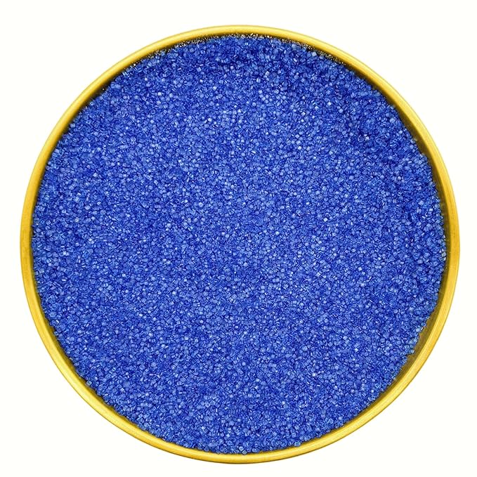 Dynastang Royal Blue Sanding Sugar Sprinkles Edible Sugar Crystals Cake Decoration Cupcake Toppers Cookie Decorating Perfect for Cakes, Cupcakes, Desserts Toppings 3OZ