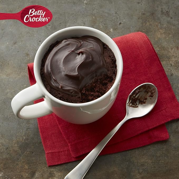 Betty Crocker Mug Treats Triple Chocolate Cake Mix with Fudge Frosting, 4 Servings, 12.5 oz