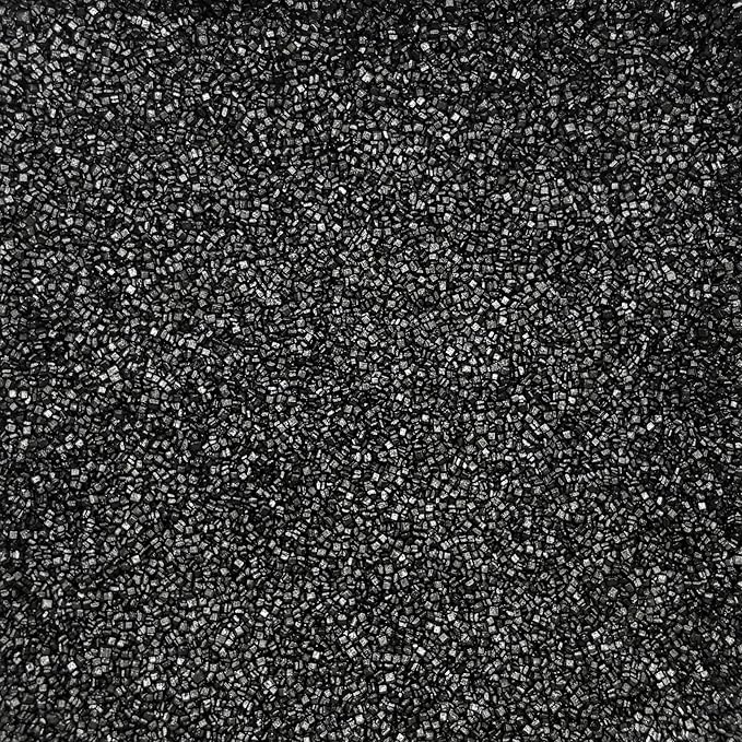 Dynastang Black Sanding Sugar Sprinkles Edible Sugar Crystals Cake Decoration Cupcake Toppers Cookie Decorating Perfect for Cakes, Cupcakes, Desserts Toppings 3OZ
