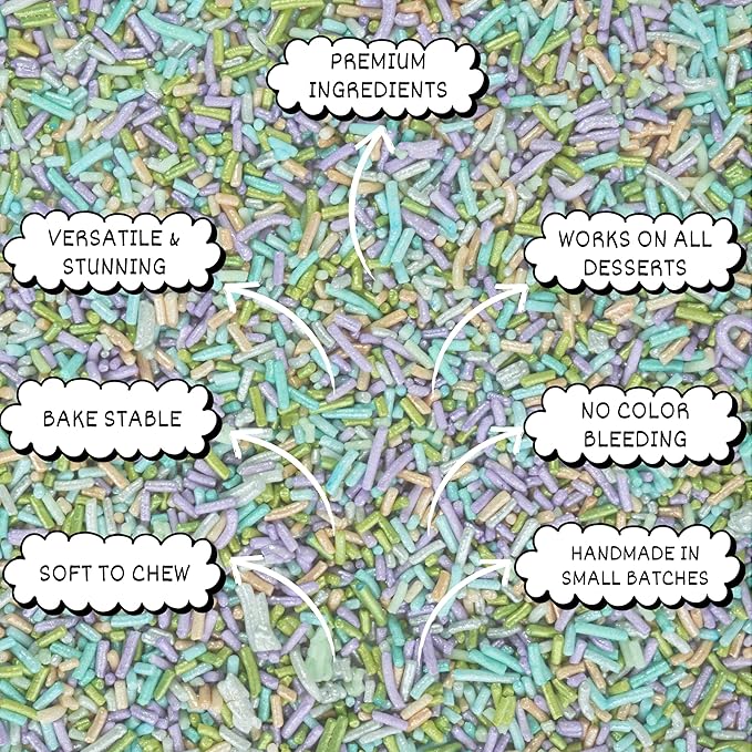 Confect Rainbow Sprinkles I Custom Blend Jimmes I Multicolor Decorative Toppings for Baking I Cake and Cupcake Decorations | Vegan, Gluten-Free, Nut-Free, Palm Oil-Free -4.2Oz (Fiesta Fun)