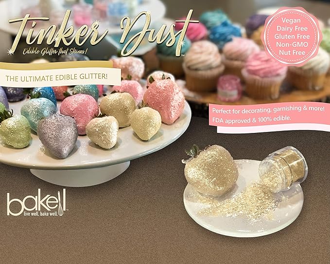 Bakell - Creamsicle Orange Tinker Dust (5g, 1x Jar) Edible Glitter for Food, Desserts, and Beverages!