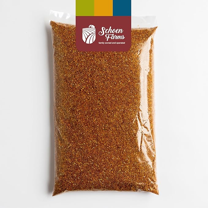 Red Millet (5 LBS) for Birds Cardinals, Chickadees, Nuthatches, Woodpeckers and Songbirds