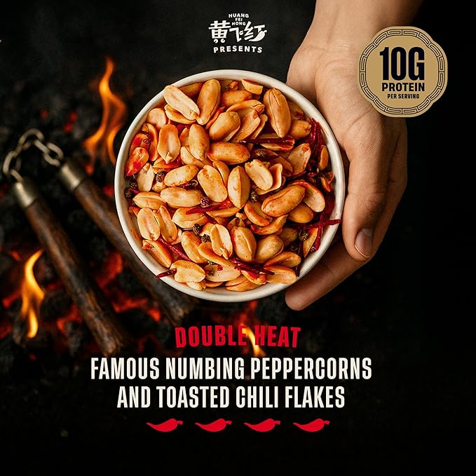 WA-CHAA! Spicy Sichuan Peanuts, Numbing Mala Peppercorns, Toasted Chili Flakes, Protein-Packed, Party Snacks, Non-GMO, On-The-Go Travel Size 1.5 Oz (12 Pack, Variety (6 Original, 6 Double Heat))