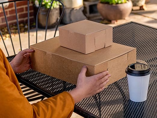 SCT Kraft One-Piece Non-Window Bakery Boxes, 19 x 14 x 4, Brown, Paper, 50/Carton