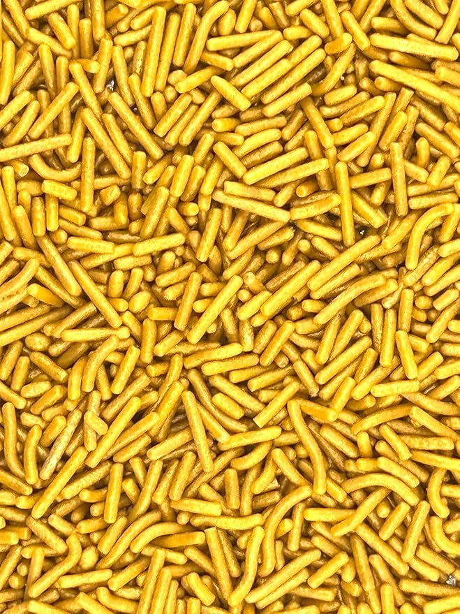 Gold Sprinkles for Baking Cakes, Cupcakes, Cookie Decorations, Ice Cream and Donut Toppings Edible Decorating Baking Supplies - 4 oz package (Gold)