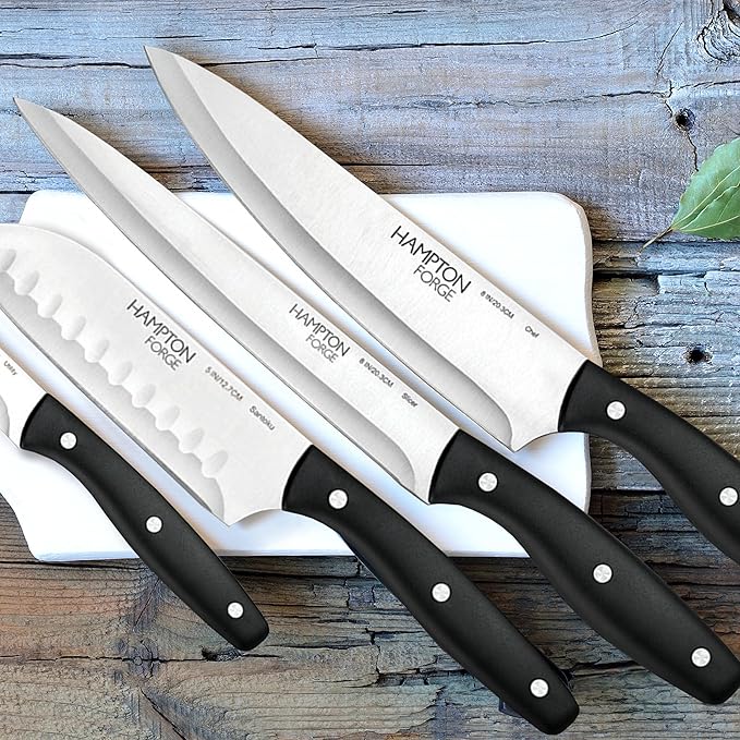 Hampton Forge – Rochester – 15 Piece Knife Block Set – Black