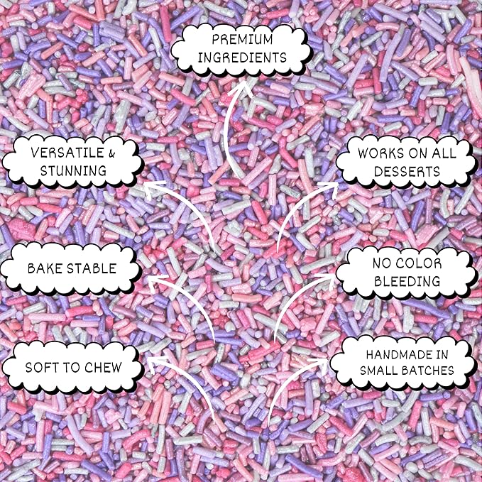 Confect Unicorn Bliss Rainbow Sprinkles – Custom Blend Jimmies – Multicolor Edible Toppings for Cake, Cupcake & Dessert Decorating –Vegan, Gluten-Free, Nut-Free, Soy-Free, Dairy-Free, Palm Oil-Free – 4.2 Oz