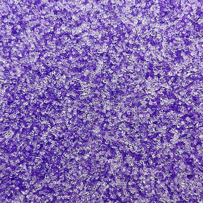 SE Si&Moos Purple and White Sanding Sugar Crystals for Cake Decorating Purple and White Sprinkles Colored Sugar Rimmer, Perfect for Cookie, Cake, Cupcake and Cocktail, Wedding Party Christmas Supplies 3.5 OZ