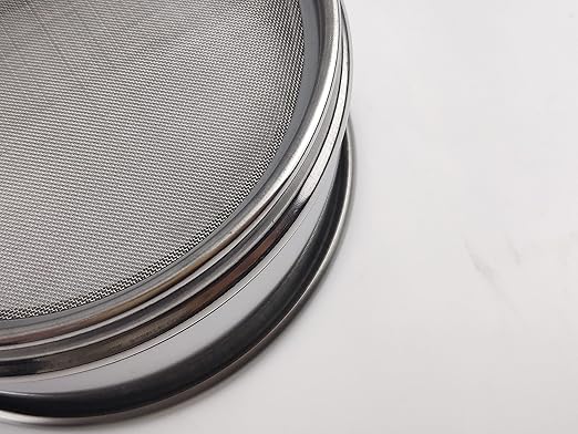 LABALPHA 60 Mesh Lab Sieves, Test Sieve #60 Mesh, 4'' Diameter, 304 Stainless Steel Wire Cloth (0.3mm)