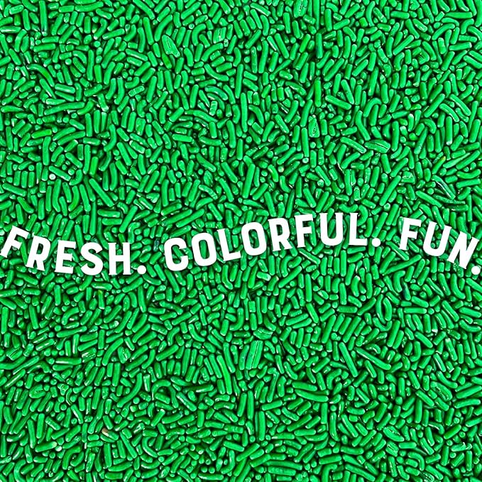Judee's Gluten Free Green Sprinkles - Green Gluten Free Sprinkles - No-Dye Toppers for Cake Decorating - Edible Cake Decoration for Cookies & Ice Cream - 4 Oz