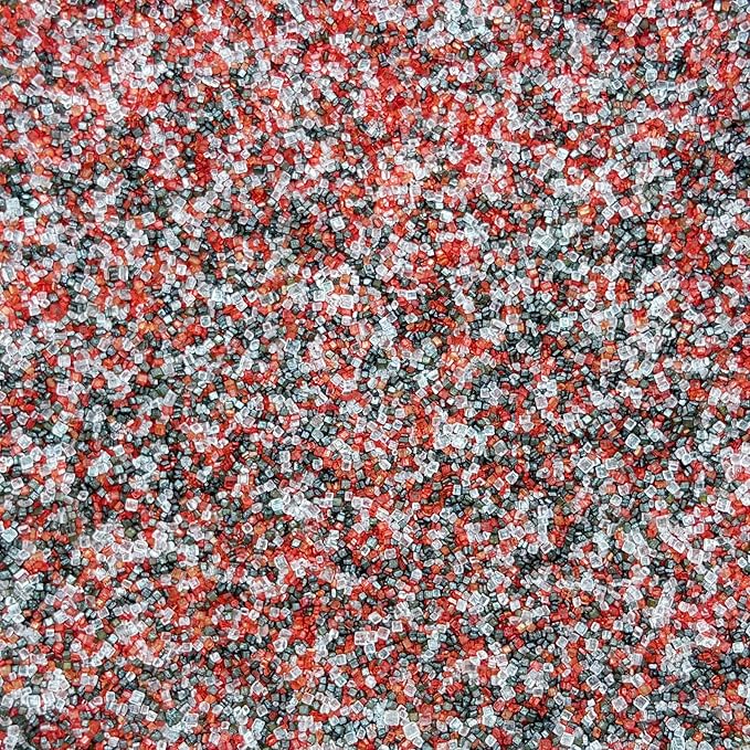 Edible Sanding Sugar Sprinkles for Cookie Decorating, Sugar Sprinkle Mix For Celebration Cakes, Cupcakes, Cookies, 3OZ (Red&Black&White)