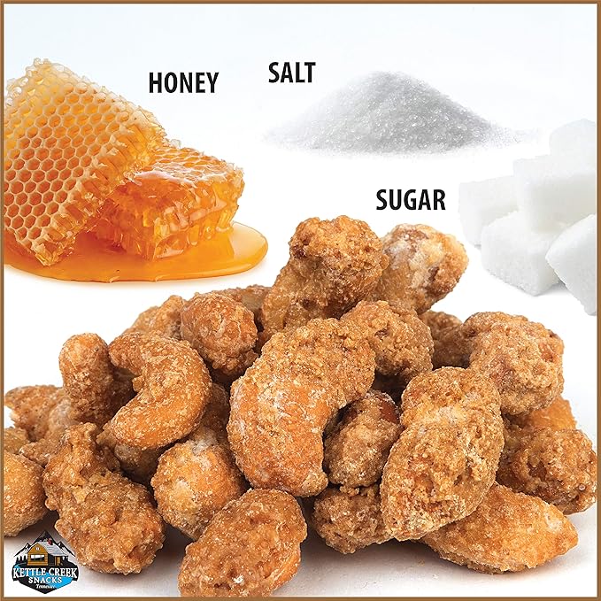 Kettle Creek Snacks Nut Combo - 1 1/2 Lbs Honey Salt Cashew & 1 1/2 Lbs Butter Toffee Cashew Individually Sealed