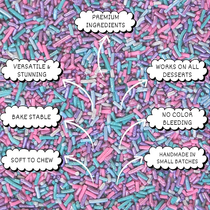 Confect Rainbow Sprinkles (Confetti Explosion)– Edible Multicolor Baking Toppings-Custom Blend Jimmies for Cake, Cupcake & Cookie Decorating – Vegan, Gluten-Free, Nut-Free, Soy-Free, Dairy-Free, Palm Oil-Free – 4.2 Oz