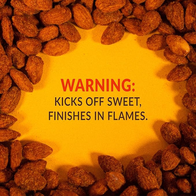 Lakanto Sweet and Savory Honey Habanero Almonds - On the Go Snack, Chile Powder Seasoning, Bold & Spicy, Gluten Free, Protein, Crunchy Roasted, Monk Fruit, Resealable Bag (8 oz)