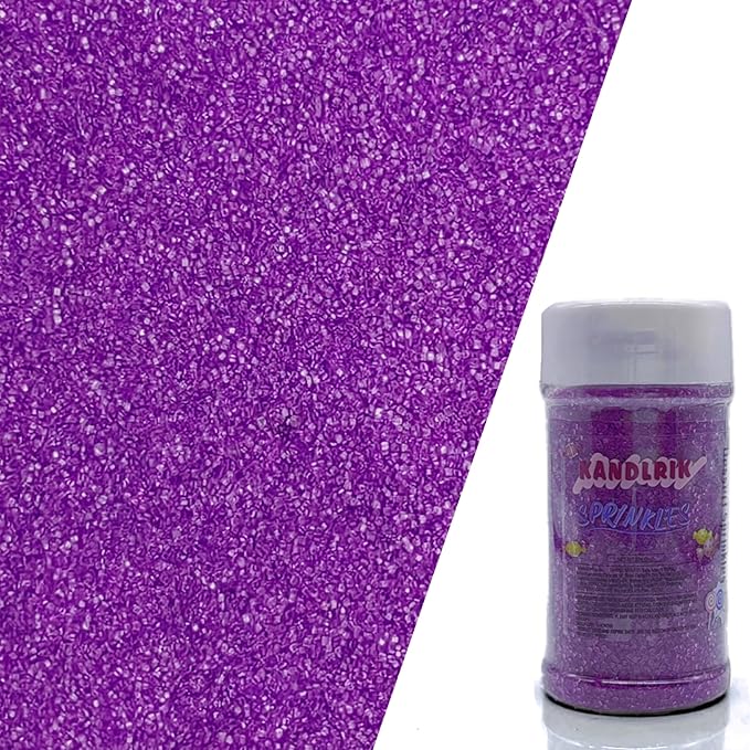 Edible Sanding Sugar Sprinkles for Cookie Decorating, Sugar Sprinkle Mix For Celebration Cakes, Cupcakes, Cookies, 3OZ (Purple)