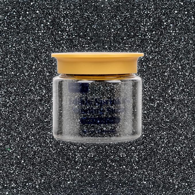 Edible Black Sprinkles, Sanding Sugar Rim Crystals, 150g, Black Sugar Sprinkles for Cake Decorating, Cocktail, Cookie, Cupcake Toppers Decoration, Halloween Christmas Supplies