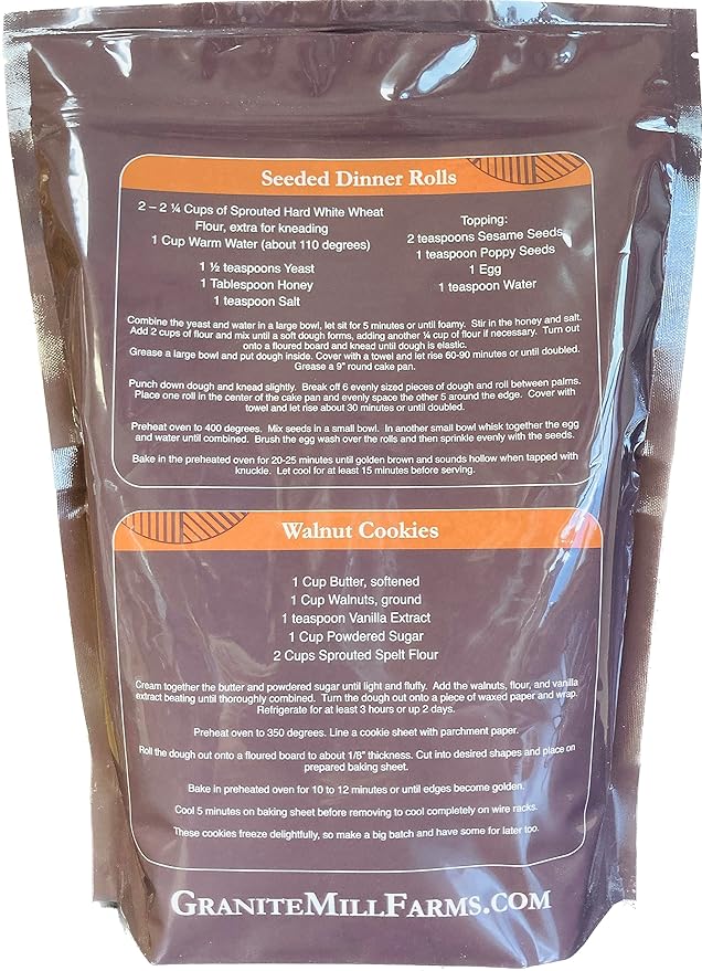 Granite Mill Farms Stone Ground Sprouted Organic Rye Flour, 5 lb