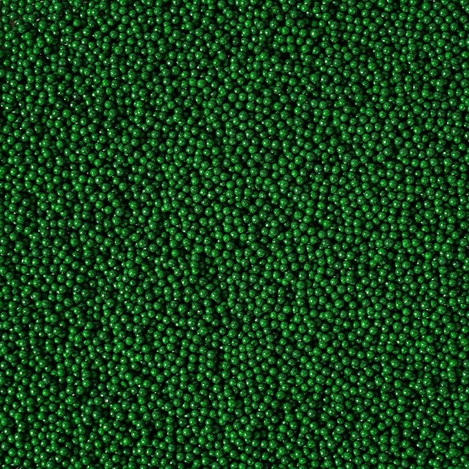 Green Sprinkles for Cupcakes, Green Nonpareils, 2 mm Pearl Sprinkles, Nonpareils Sprinkle for Cake Decorating, Cookies, Ice Cream, Macarons, and Baking(120g/4.23oz)