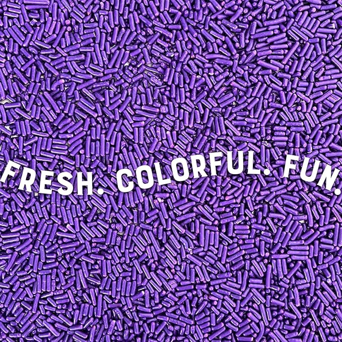 Judee's Gluten Free Purple Sprinkles - Gluten-Free Purple Cupcake & Cake Sprinkles - Edible Cake Decorations & Ice Cream Toppers - 4 Oz