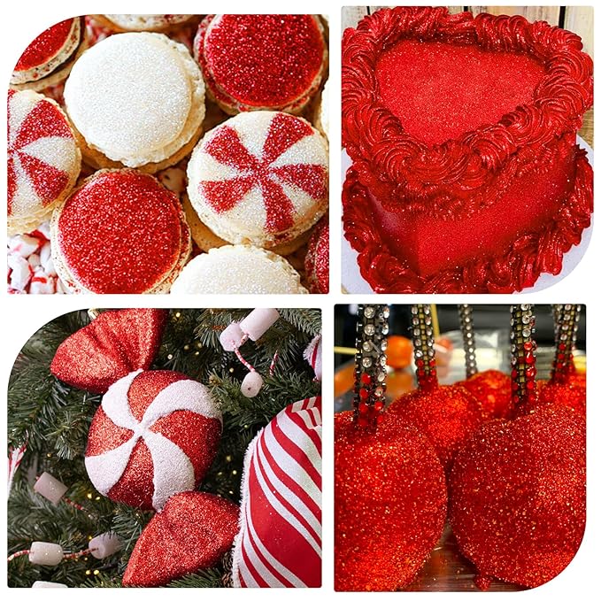 Edible Glitter Spray 22g (Red) - Metallic Food Coloring Powder, Food-Grade Glitter, Metallic Shimmer Edible Color Powder - Flash Powder for Beverages, Cocktail, Cake Decorating, Baking, Icing, Candy