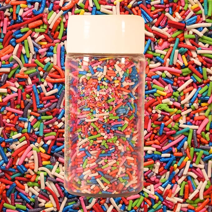 Confect Rainbow Sprinkles I Custom Blend Jimmes I Multicolor Decorative Toppings I Cake and Cupcake Decorative Topping | Vegan, Gluten-Free, Palm Oil-Free - 4.2oz (Rainbow Magic)