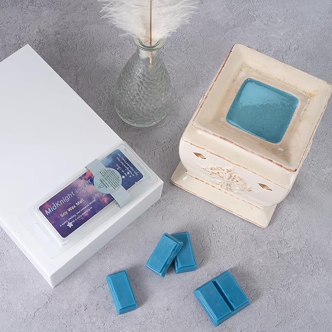 MidKight Lover Berries and Pine Wax Melts 5 Count, Blue Chromotherapy Rectangles, Premium Handcrafted Aromatherapy Fragrance, Long-Lasting Non-Toxic Scented Wax, 4 Pack