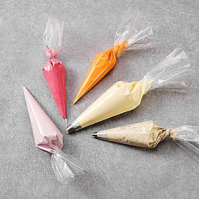 Disposable Piping Bags, 16 Inch Cake Decorating Bags, Anti-Burst Pastry Bags for Cakes and Cookies, Pack of 56