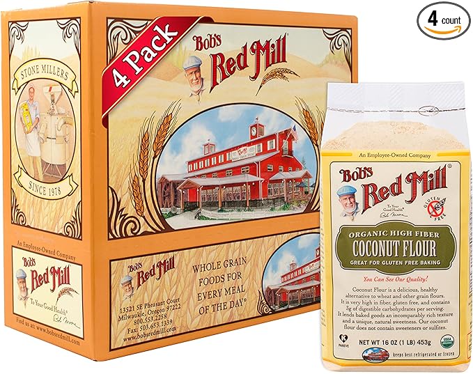 Bob's Red Mill Organic Coconut Flour, 16 Ounce (Pack of 4)