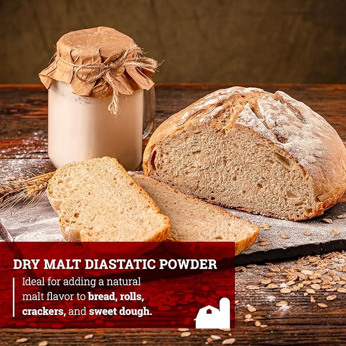 Hoosier Hill Farm Dry Malt (Diastatic) Baking Powder, 1.5LB (Pack of 1)