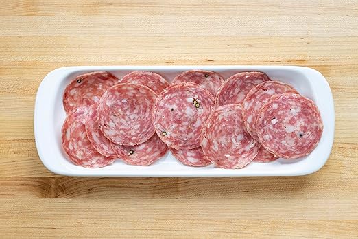 Fiorucci Sopressata, Delicately Seasoned with Whole Peppercorns, Gluten Free, 6g of Protein, 4 Oz (Pack of 12)
