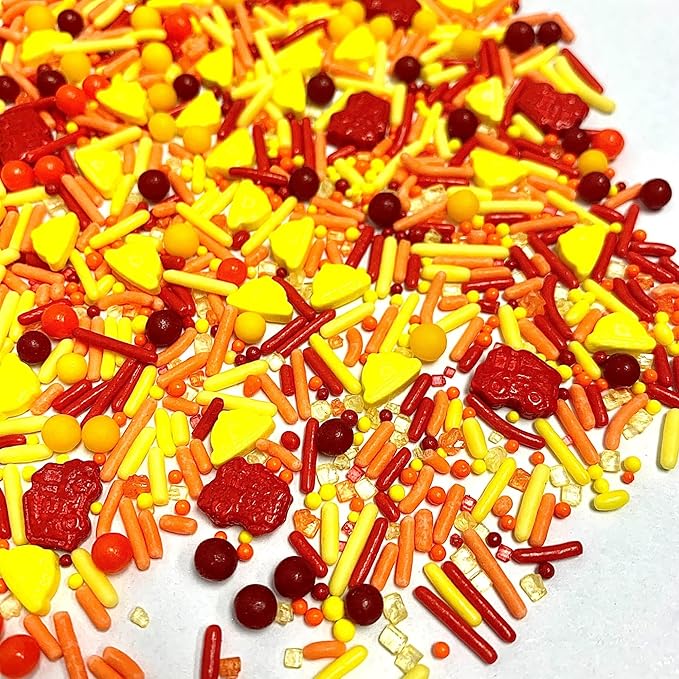 COOL MOM SPRINKLES Flaming Hot Sprinkles (4 oz.) – Fireman Birthday Sprinkles for Decorating Cakes, Cupcakes, Cookies & Desserts – Mixed in the USA/Gluten-Free