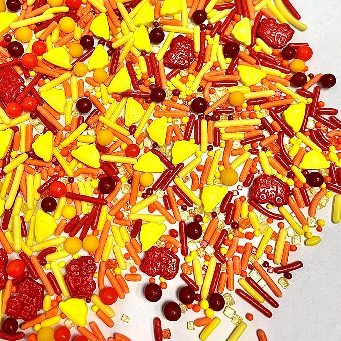 COOL MOM SPRINKLES Flaming Hot Sprinkles (4 oz.) – Fireman Birthday Sprinkles for Decorating Cakes, Cupcakes, Cookies & Desserts – Mixed in the USA/Gluten-Free