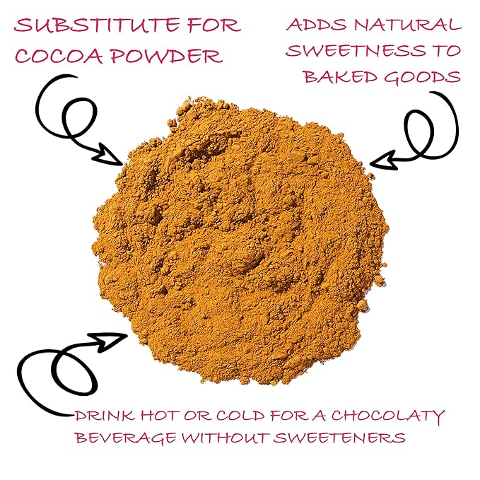 Worldwide Botanicals Organic Carob Powder, Medium Roast – 1 lb – Caffeine Free Cocoa Alternative – Low Fat Super Food with Natural Sweetness– Gluten Free, Kosher, 16 ounces, Pack of 2