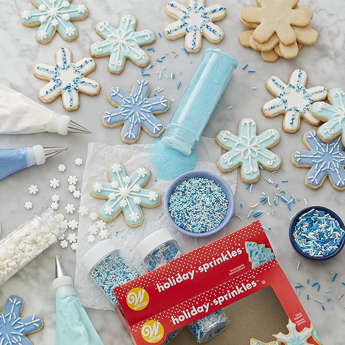 Wilton Winter Sprinkles Mega Set of 4, 16.6 oz, blue and white