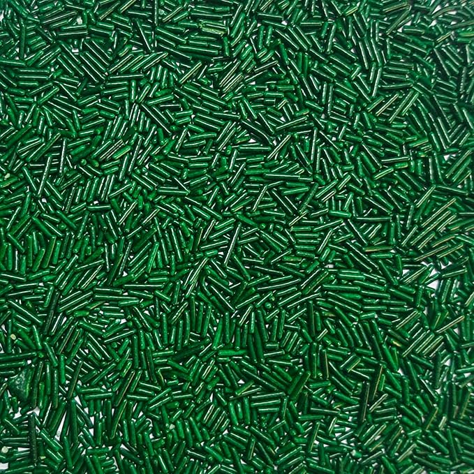 Sentovac Edible Green Jimmies Sprinkles for Cake Decorating Baking | Cupcake Cookie and Ice Cream Toppers Cake Decorations| Celebrations Wedding Shower Party Chirstmas Supplies 78g/2.75oz